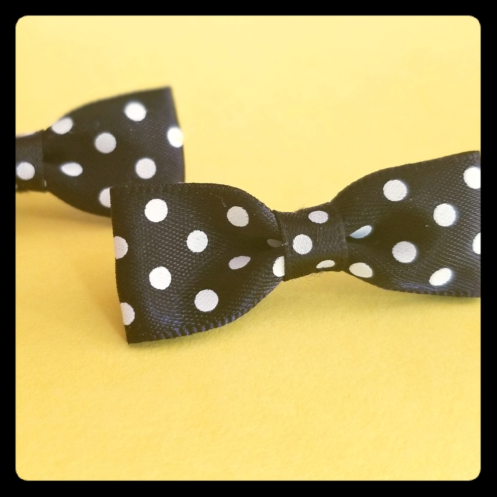 Polka Dot Bow Tie Earrings
